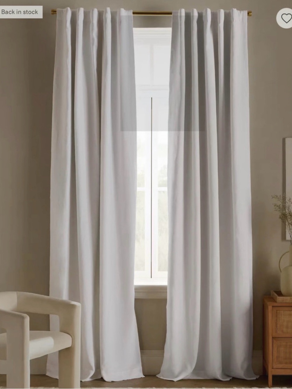 Quince European Linen True Blackout Curtain 96”x 84”
